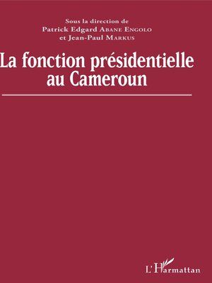 cover image of La fonction présidentielle au Cameroun
